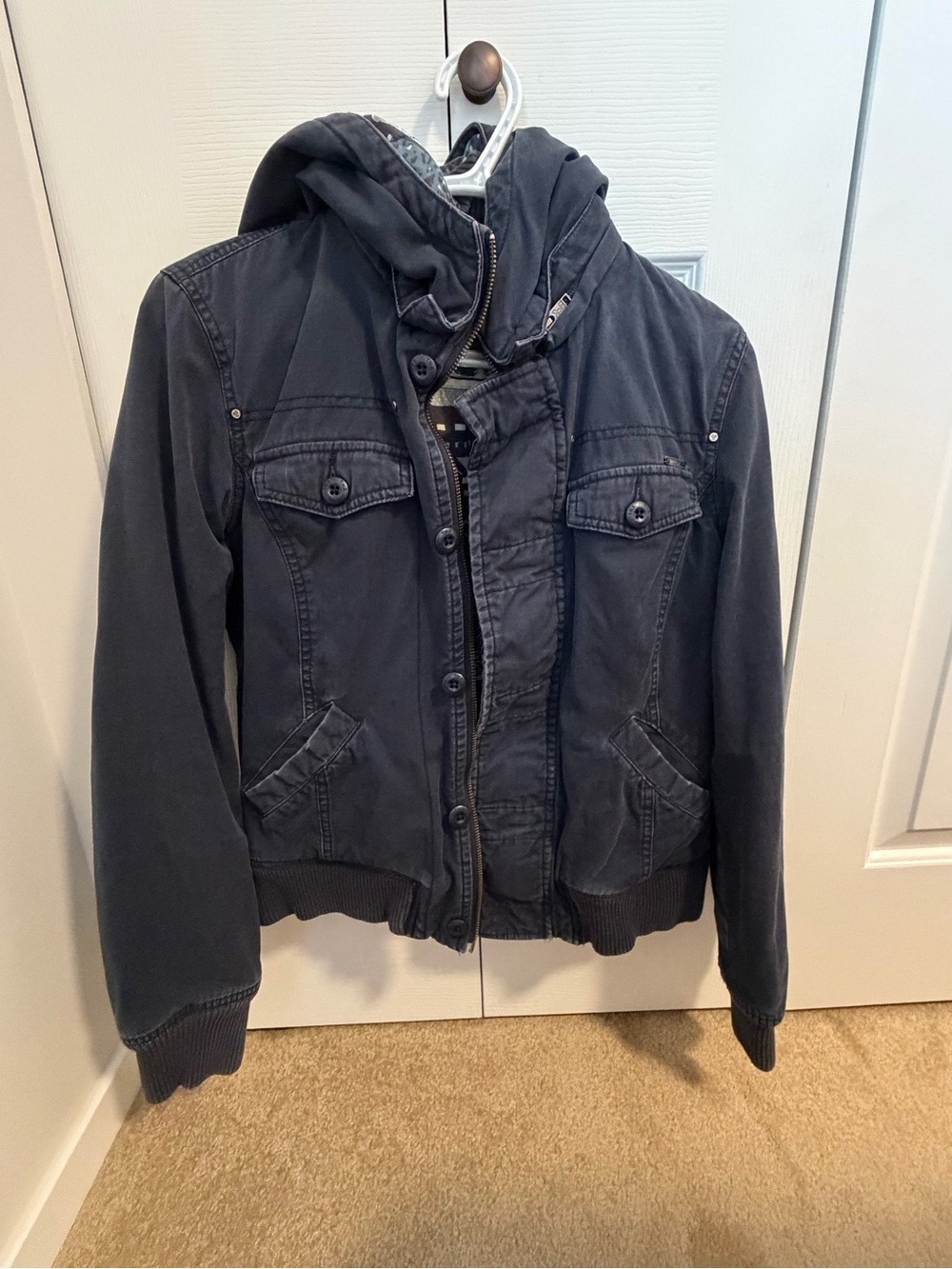 TNA Women's Bomber Jacket - Dark Blue